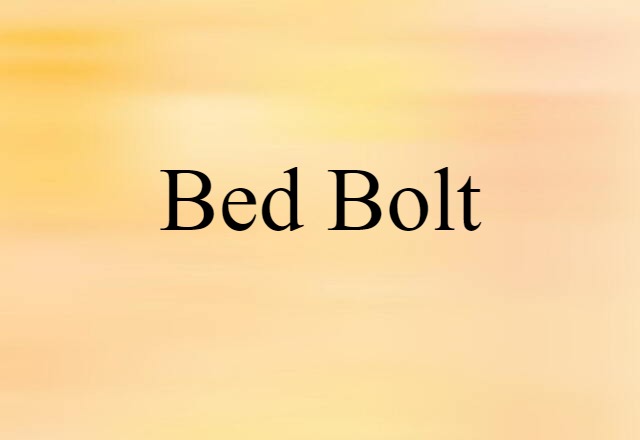 Bed Bolt (noun) Definition, Meaning & Examples