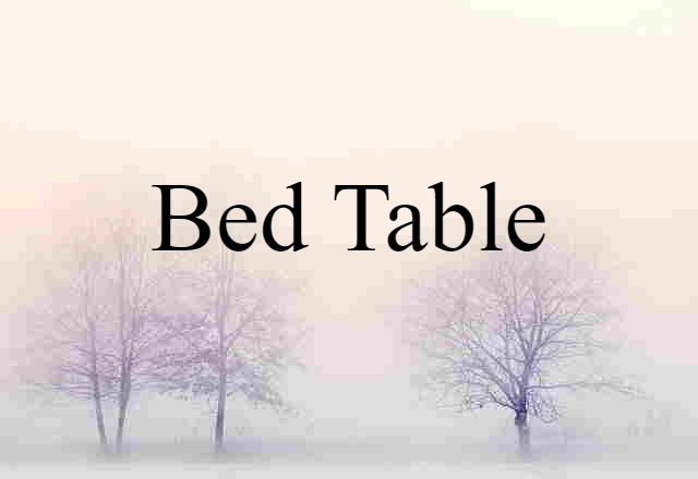 Bed Table (noun) Definition, Meaning & Examples