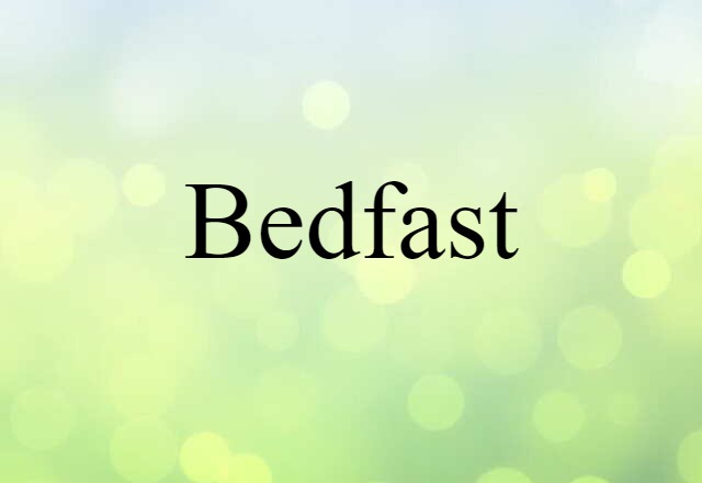 Bedfast (noun) Definition, Meaning & Examples