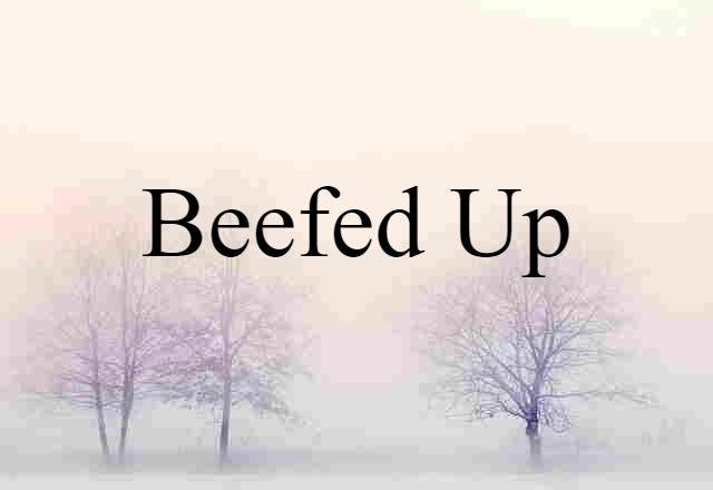 Beefed-up (noun) Definition, Meaning & Examples