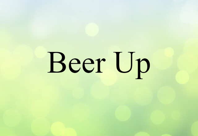 Beer-up (noun) Definition, Meaning & Examples