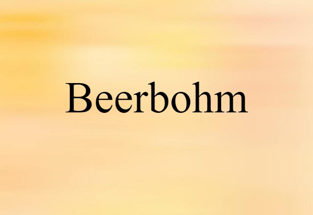 Beerbohm