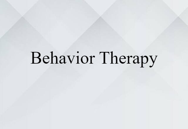 behavior therapy