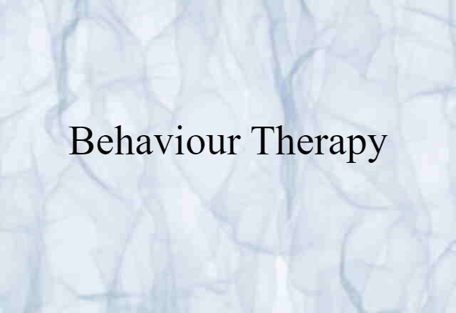 behaviour therapy