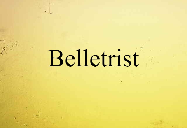 Belletrist (noun) Definition, Meaning & Examples