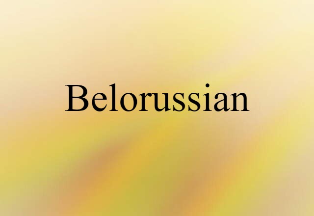 Belorussian