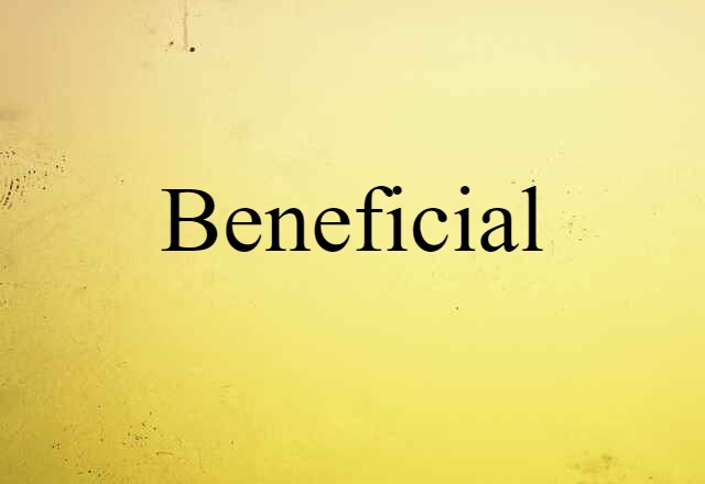 Beneficial (noun) Definition, Meaning & Examples