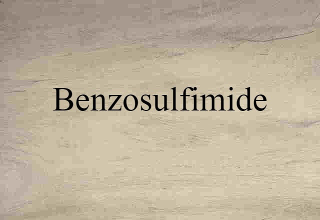 benzosulfimide