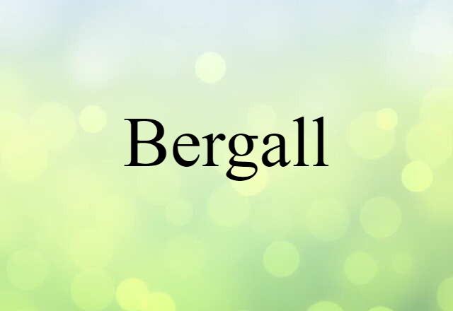 Bergall (noun) Definition, Meaning & Examples