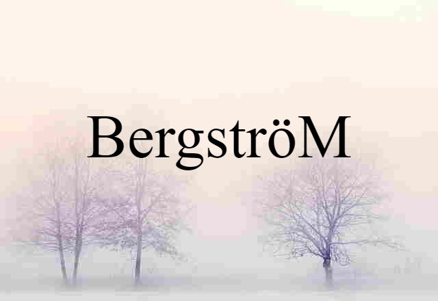 Bergström