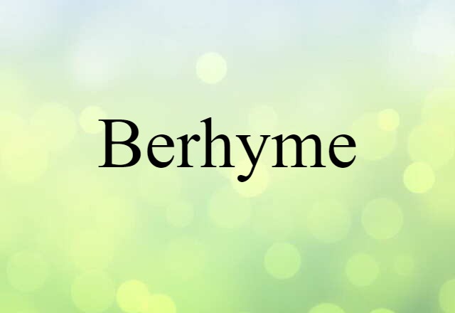 berhyme