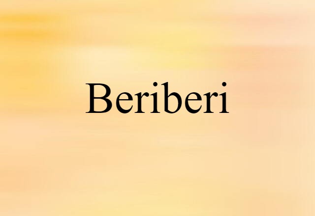 beriberi