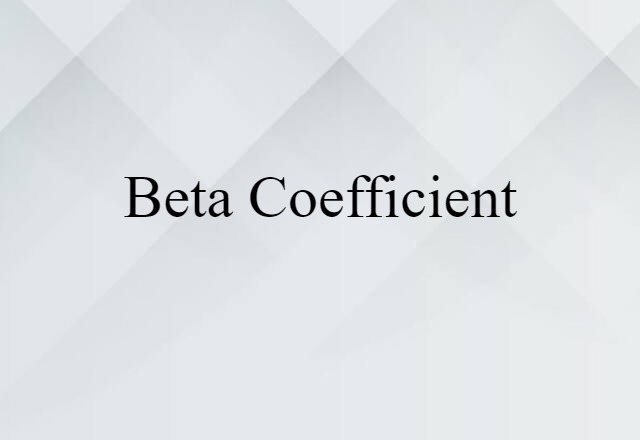 beta coefficient