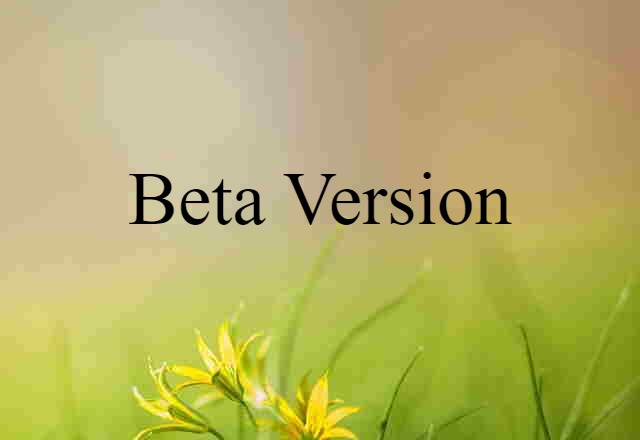 beta version