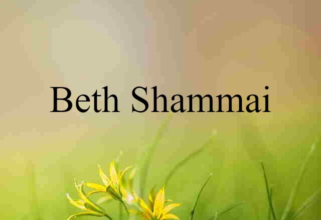 Beth Shammai