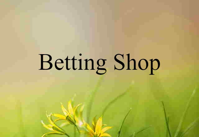 Betting Shop (noun) Definition, Meaning & Examples