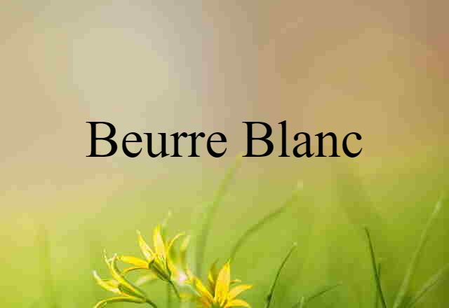 beurre blanc