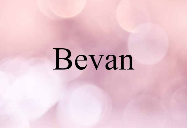 Bevan (noun) Definition, Meaning & Examples