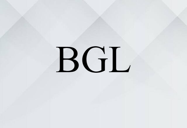 BGL (noun) Definition, Meaning & Examples