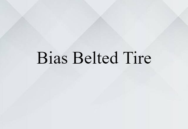 bias-belted tire