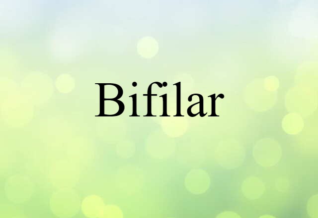 Bifilar (noun) Definition, Meaning & Examples