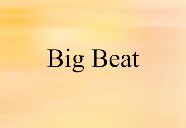 Big Beat (noun) Definition, Meaning & Examples