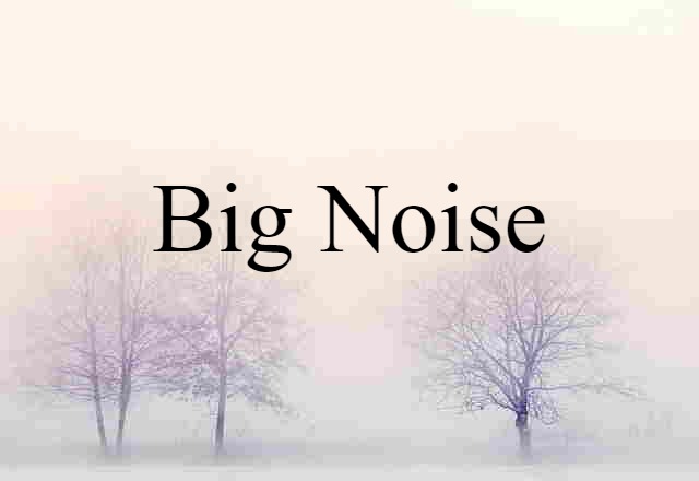 Big Noise (noun) Definition, Meaning & Examples