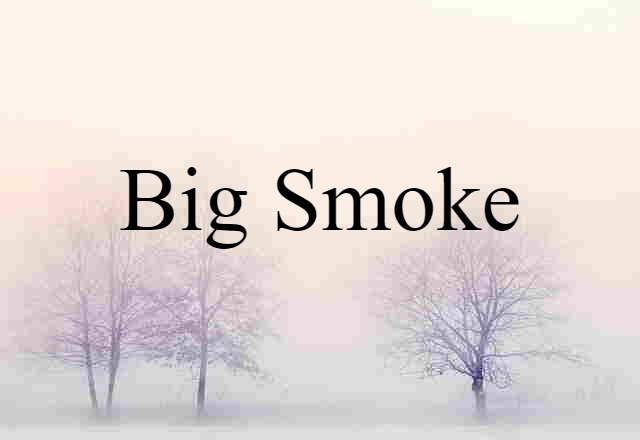 Big Smoke (noun) Definition, Meaning & Examples