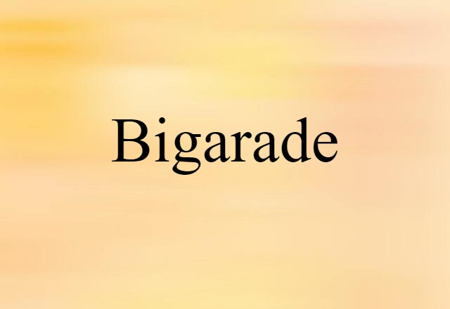 Bigarade (noun) Definition, Meaning & Examples