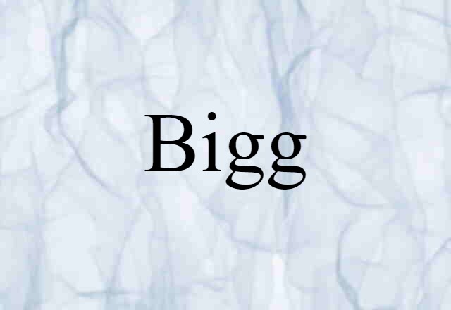 Bigg (noun) Definition, Meaning & Examples