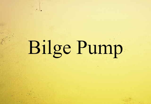 bilge pump