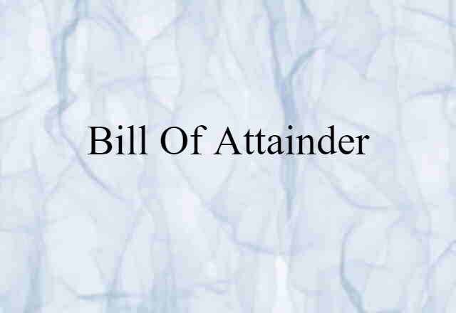 bill of attainder