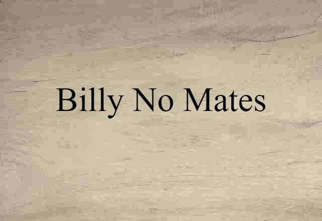 Billy No-Mates (noun) Definition, Meaning & Examples