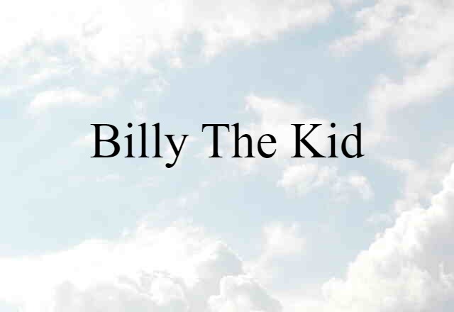 Billy The Kid (noun) Definition, Meaning & Examples