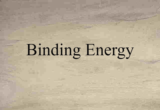 binding energy