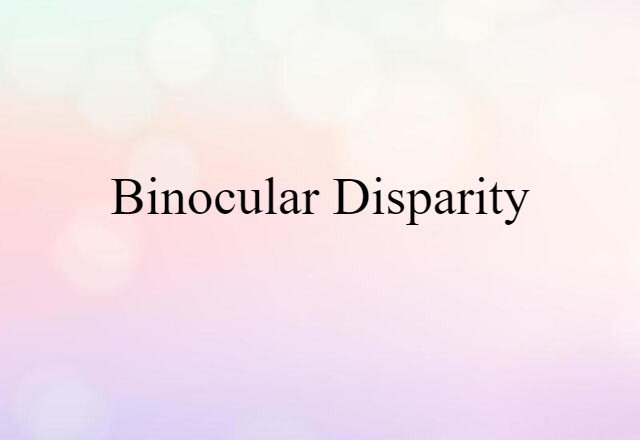 binocular disparity