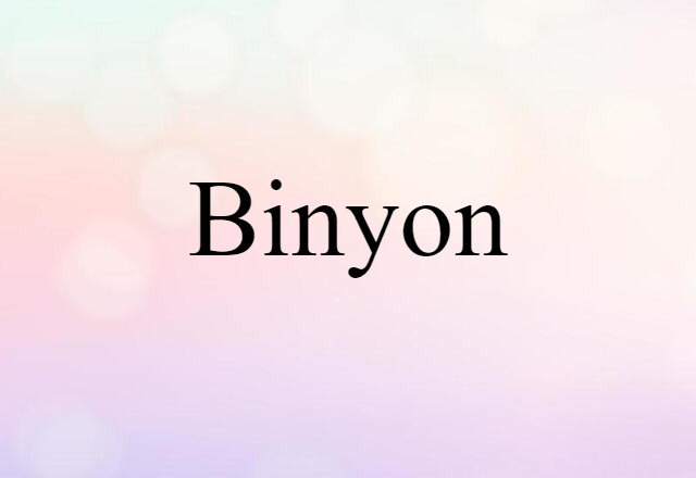 Binyon (noun) Definition, Meaning & Examples