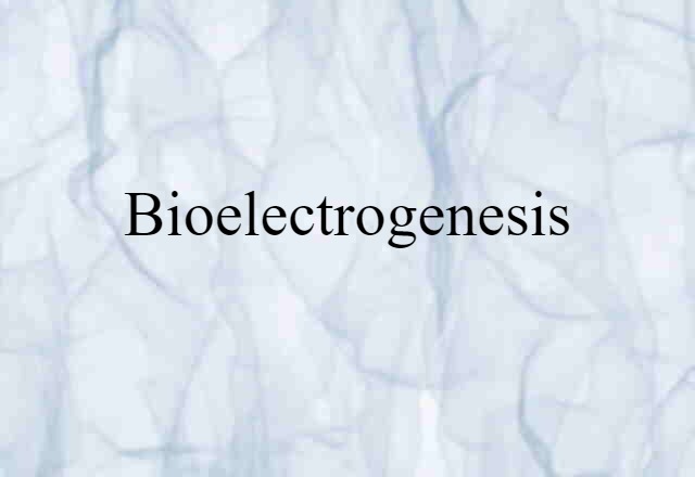 bioelectrogenesis