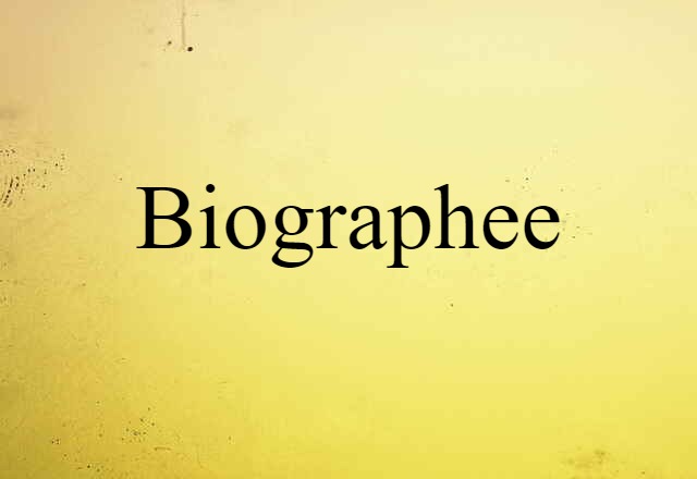 Biographee (noun) Definition, Meaning & Examples