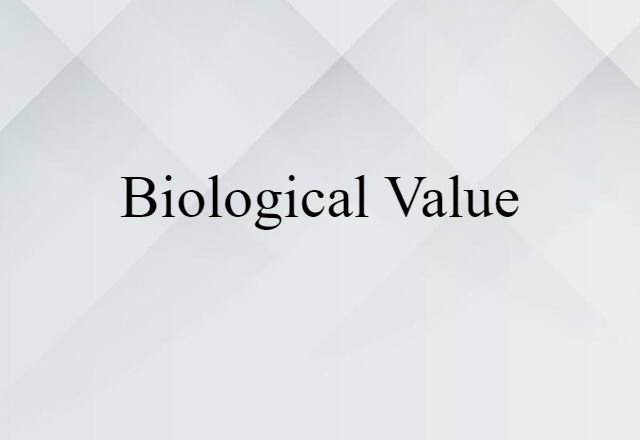 biological value