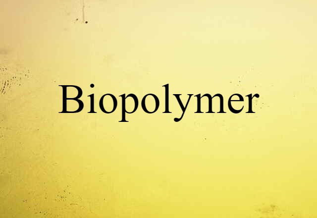 Biopolymer (noun) Definition, Meaning & Examples