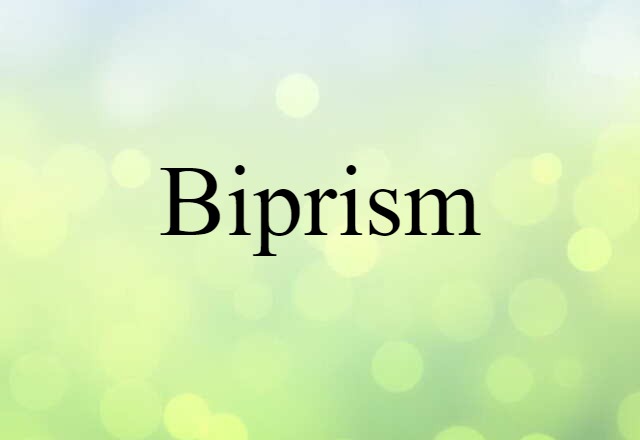 Biprism (noun) Definition, Meaning & Examples