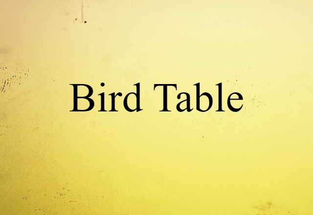 bird table