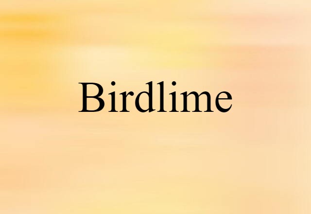 birdlime