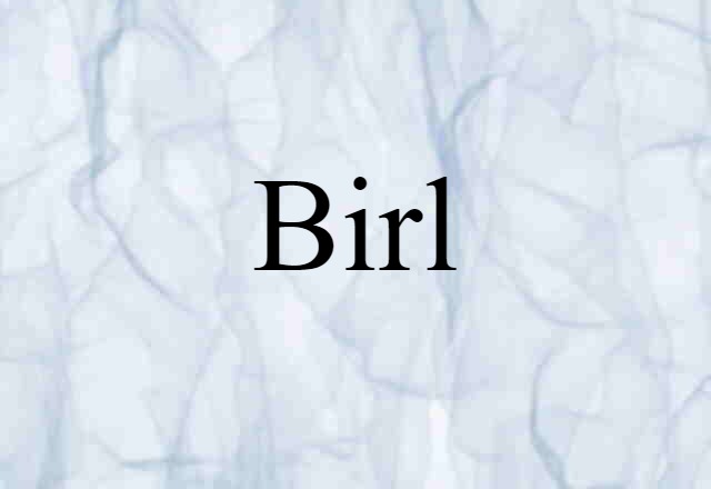 Birl (noun) Definition, Meaning & Examples