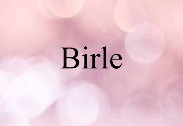 Birle (noun) Definition, Meaning & Examples