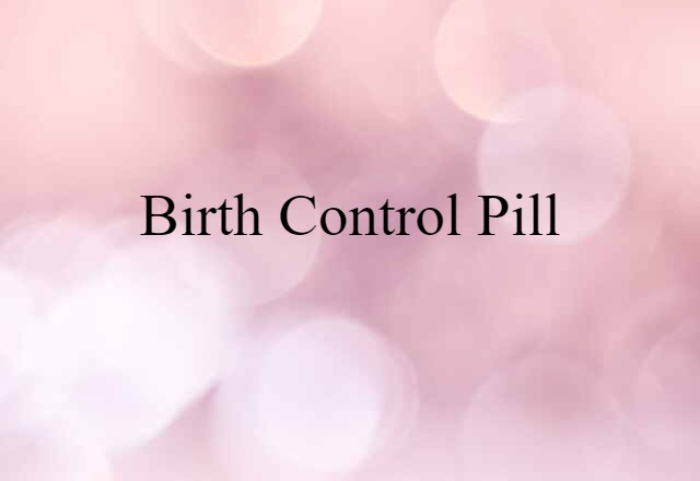 birth control pill