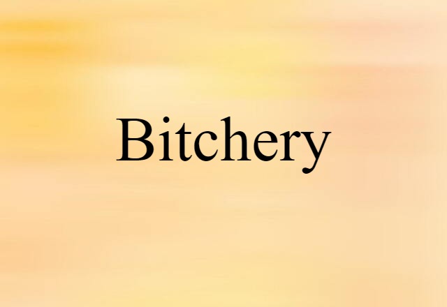 Bitchery (noun) Definition, Meaning & Examples