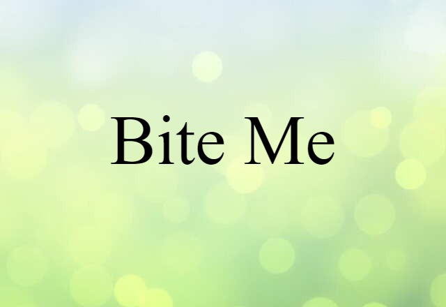 Bite Me (noun) Definition, Meaning & Examples