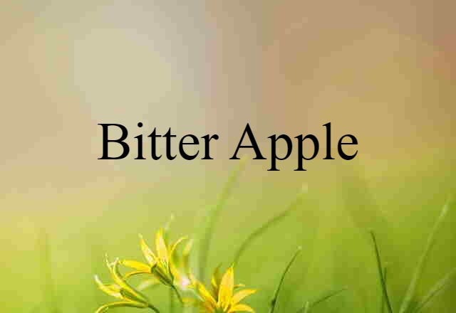 bitter apple